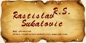 Rastislav Šukalović vizit kartica
